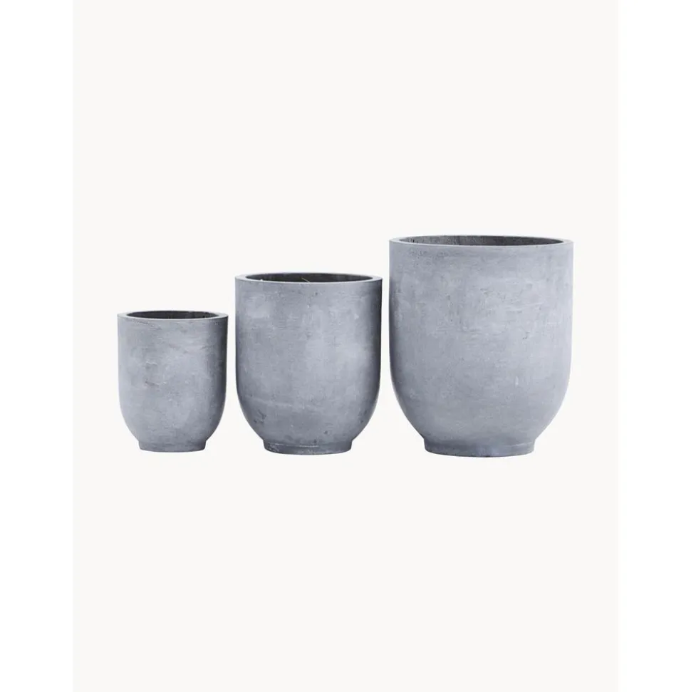 Set De Maceteros Grandes De Hormigon Gard, 3 Uds.