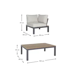 Set Lounge De Exterior Elias, 4 Pzas.