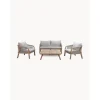 Set Lounge Para Exterior De Madera De Acacia Lu, 4 Pzas.