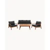 Set Lounge Para Exterior De Madera De Eucalipto Bergen, 4 Pzas.