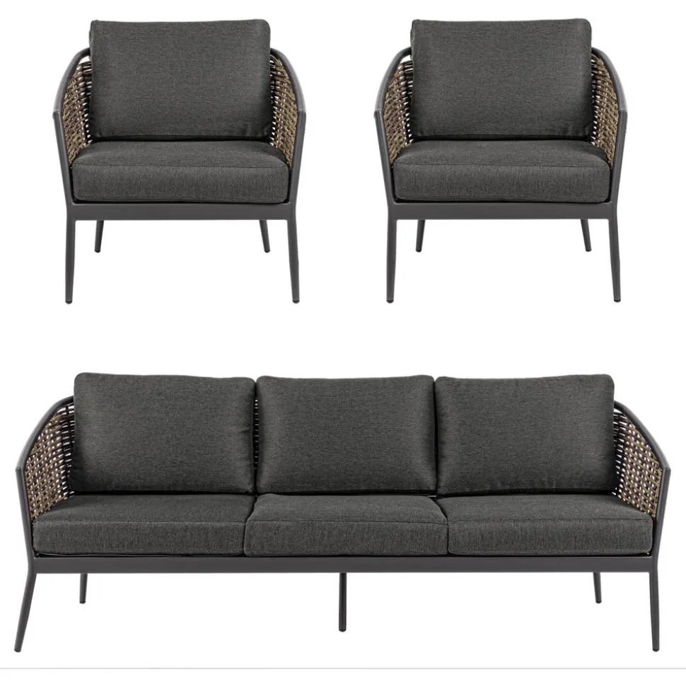 Set Lounge Para Exterior Maribela, 3 Pzas.