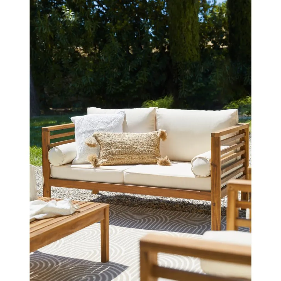 Set Lounge Para Exterior De Madera De Acacia Bo, 4 Pzas.