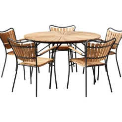 Silla Con Reposabrazos De Madera Para Exterior Hard & Ellen