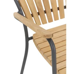 Silla Con Reposabrazos De Madera Para Exterior Hard & Ellen