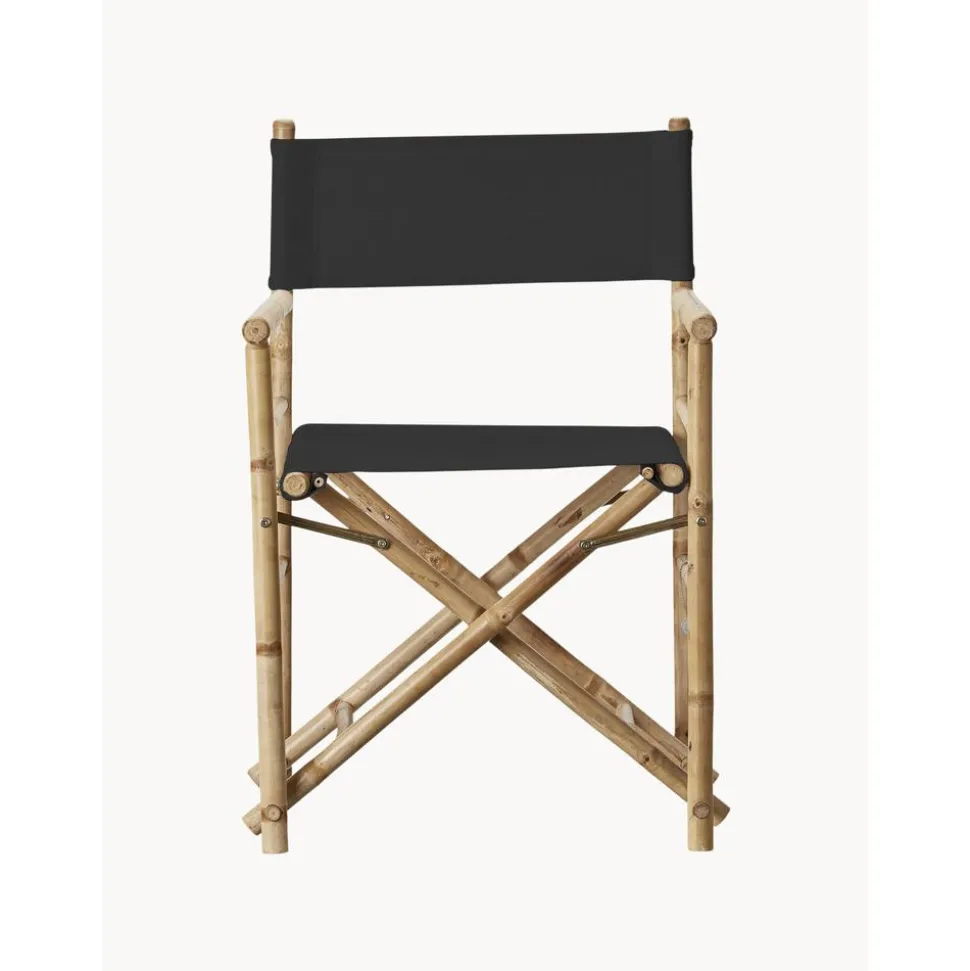 Silla De Bambu Para Exterior Con Cojin De Asiento Mandisa