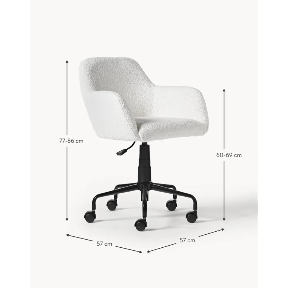 Silla De Escritorio En Tejido Boucle Lucie