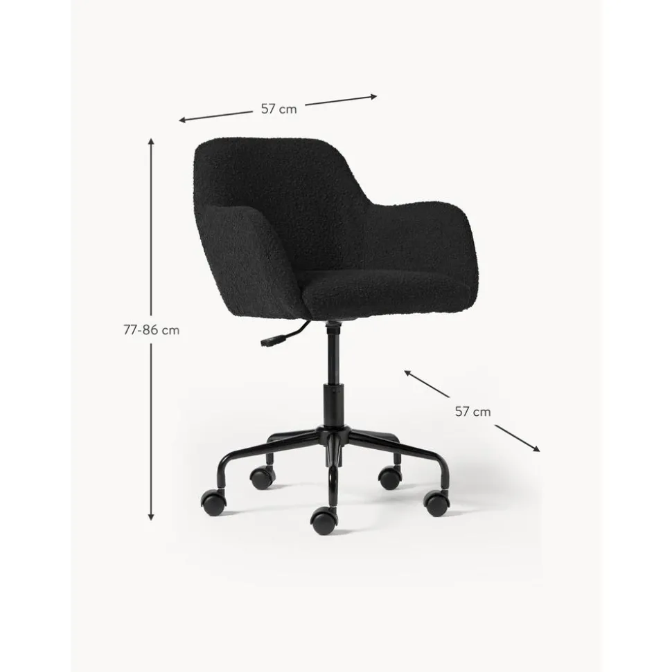 Silla De Escritorio En Tejido Boucle Lucie