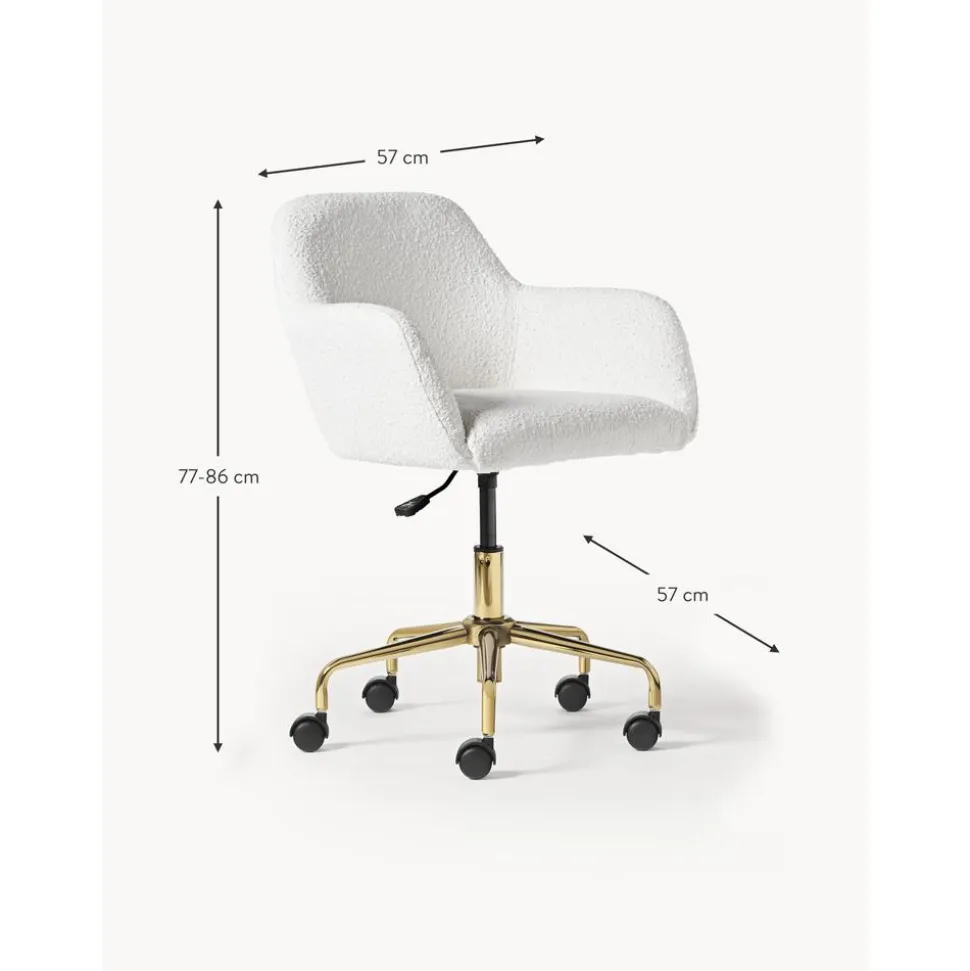 Silla De Escritorio En Tejido Boucle Lucie