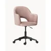 Silla De Oficina Con Reposabrazos De Terciopelo Rachel, Altura Regulable