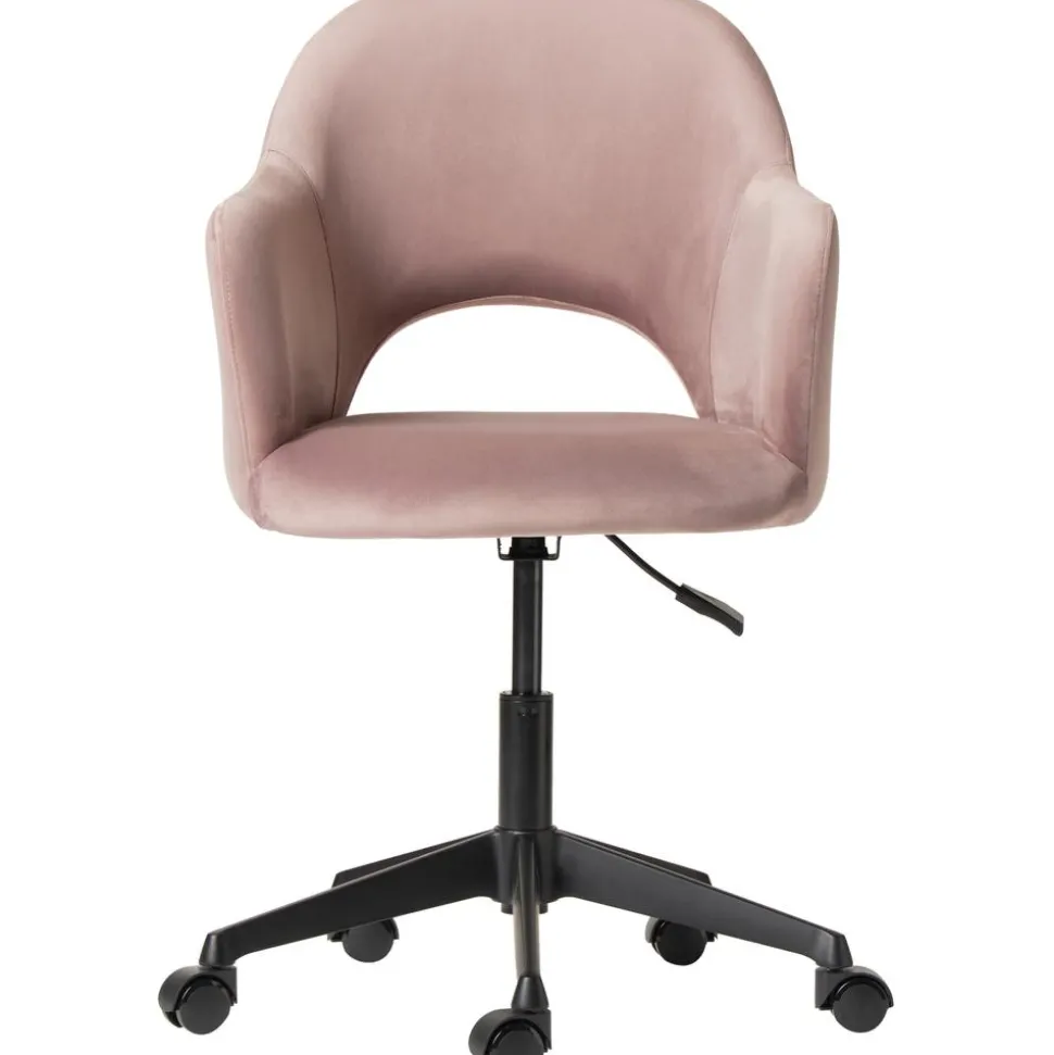 Silla De Oficina Con Reposabrazos De Terciopelo Rachel, Altura Regulable