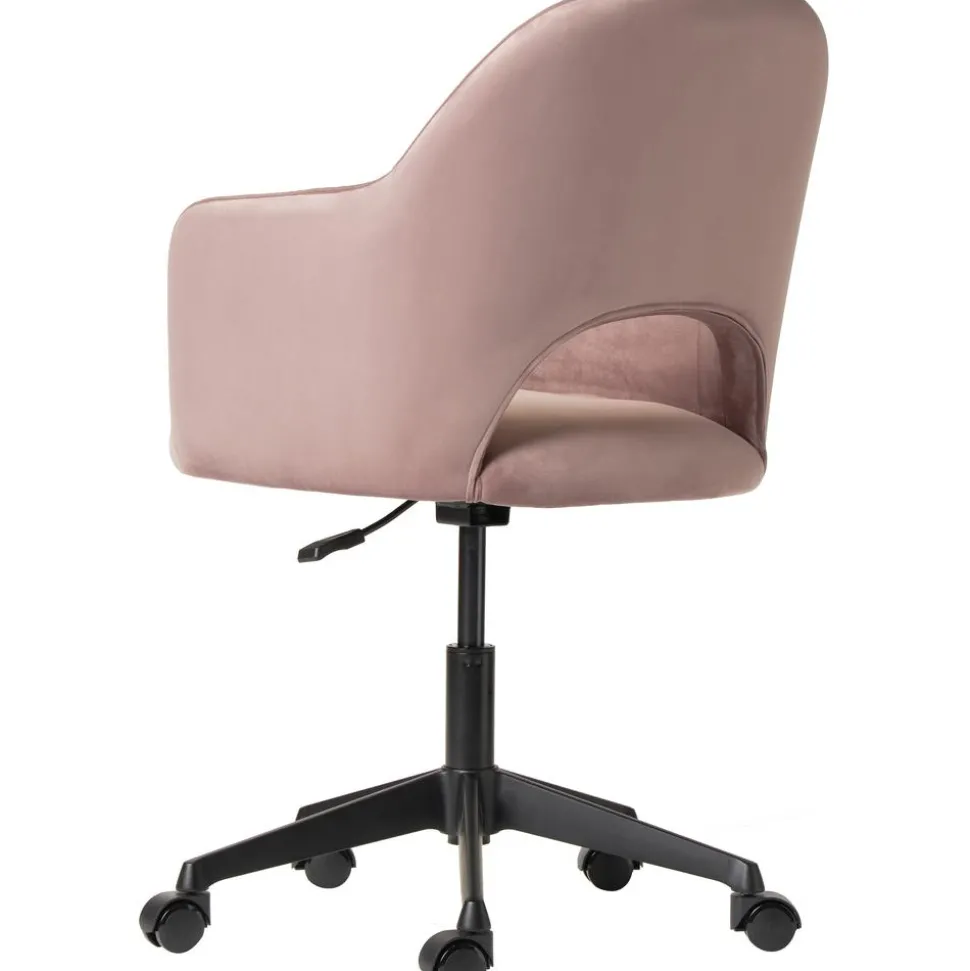 Silla De Oficina Con Reposabrazos De Terciopelo Rachel, Altura Regulable