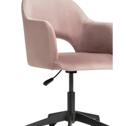 Silla De Oficina Con Reposabrazos De Terciopelo Rachel, Altura Regulable