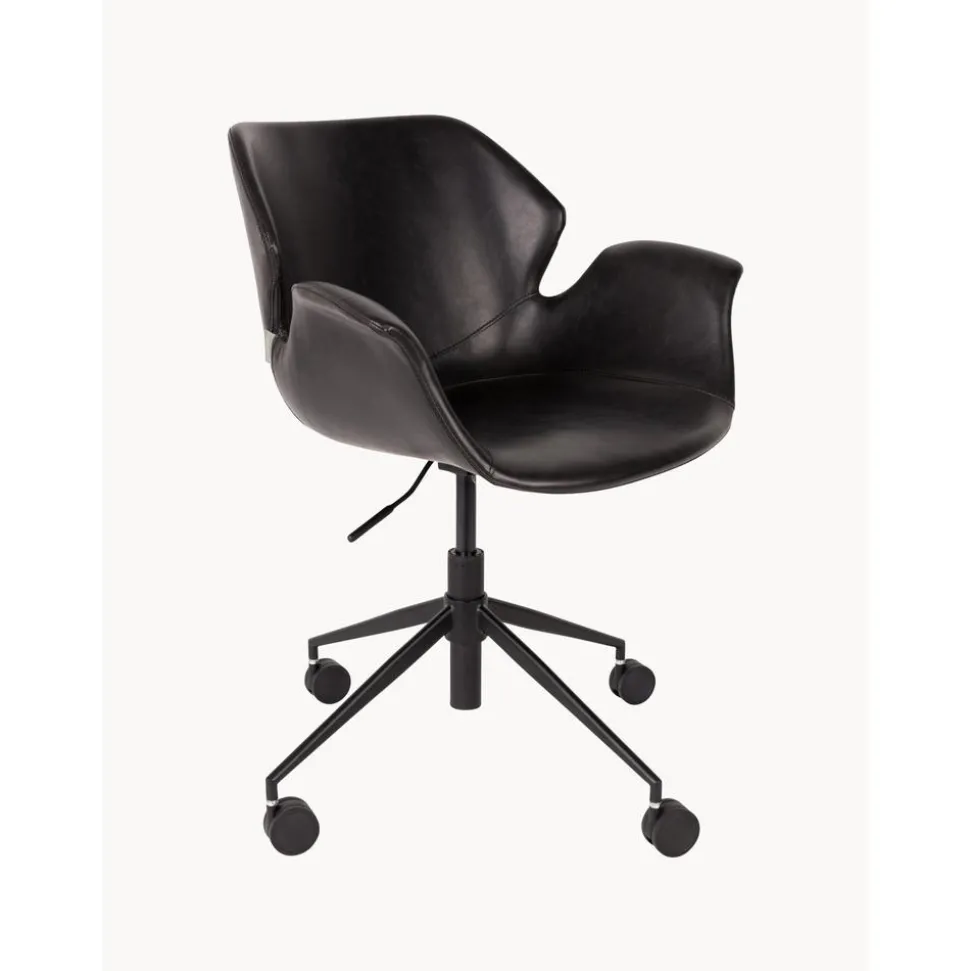Silla De Oficina De Cuero Sintetico Nikki, Altura Regulable