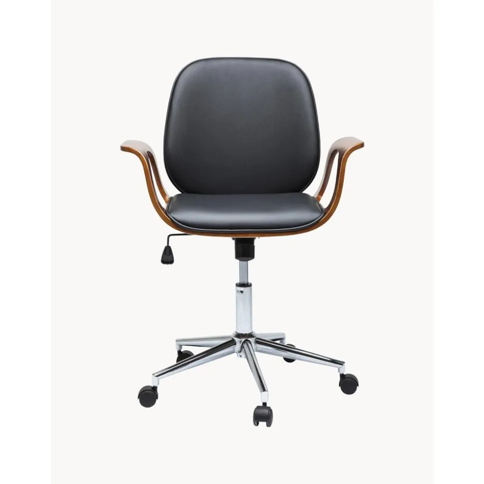 Silla De Oficina De Cuero Artificial Patron, Altura Regulable