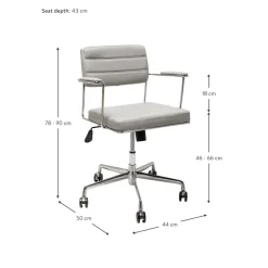 Silla De Oficina De Cuero Sintetico Dottore