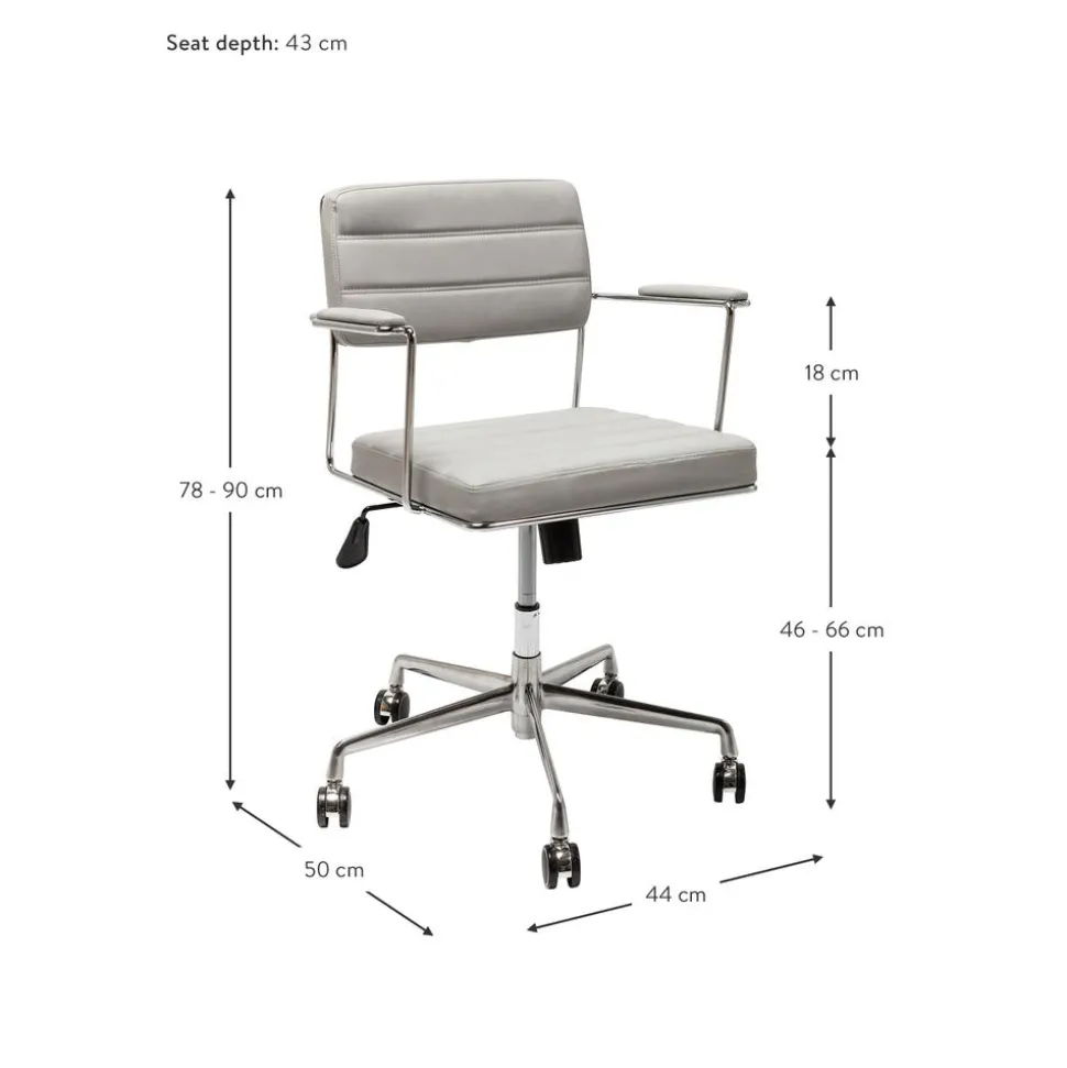 Silla De Oficina De Cuero Sintetico Dottore