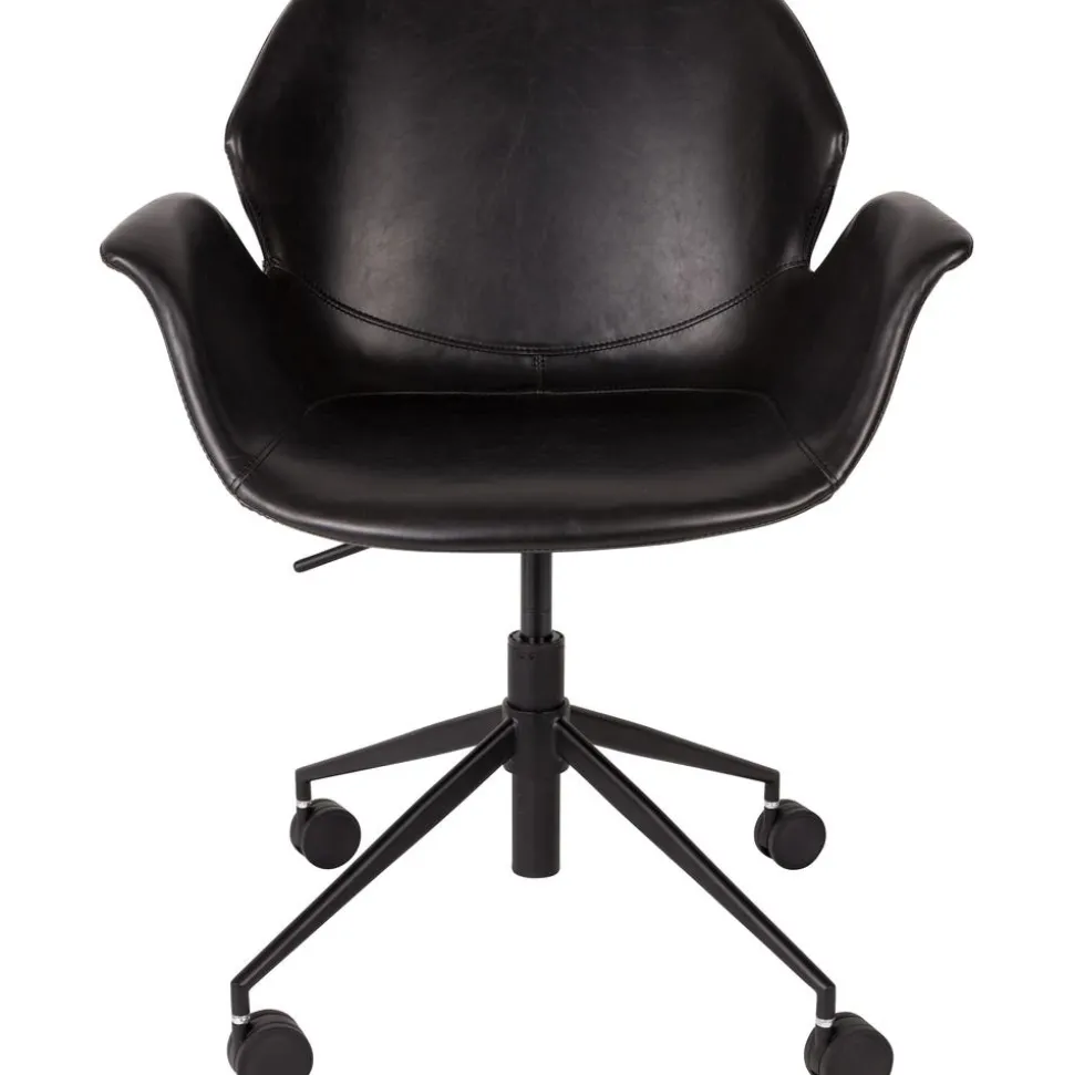 Silla De Oficina De Cuero Sintetico Nikki, Altura Regulable