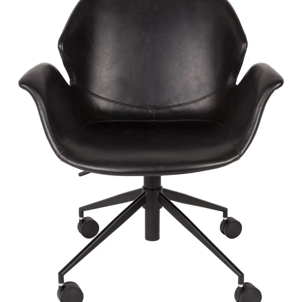 Silla De Oficina De Cuero Sintetico Nikki, Altura Regulable