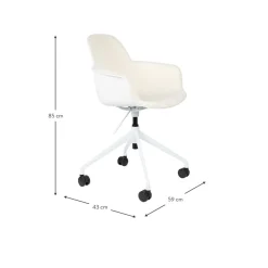 Silla De Oficina En Tejido Boucle Albert, Regulable En Altura