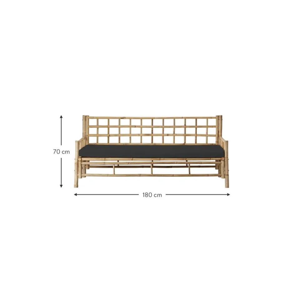 Sofa De Bambu Con Cojin De Asiento Mandisa