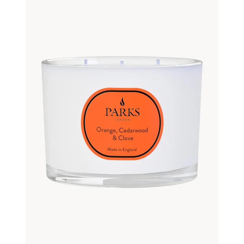 Vela Perfumada De Tres Mechas Vintage Aromatherapy (Naranja, Madera De Cedro Y Clavo)