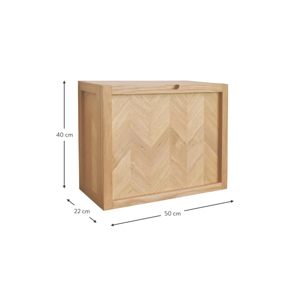 Zapatero De Pared De Roble Herringbone